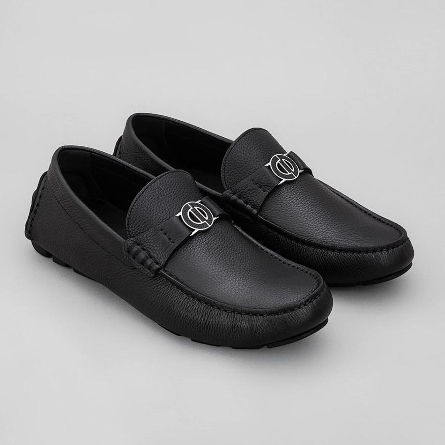 Giày Giày lười nam Dior Black Calfskin Moccasin